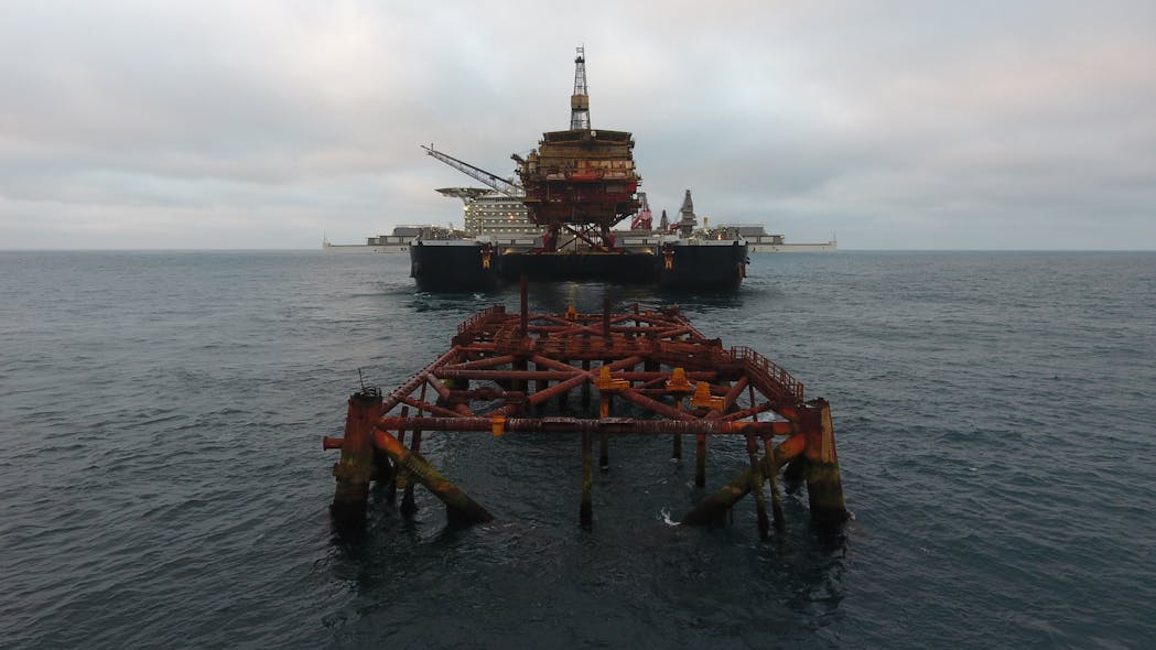 The Pioneering Spirit will now deliver the 44-year-old topsides to Able UK&rsquo;s Teesside decommissioning yard in northeast England for dismantling and recycling.