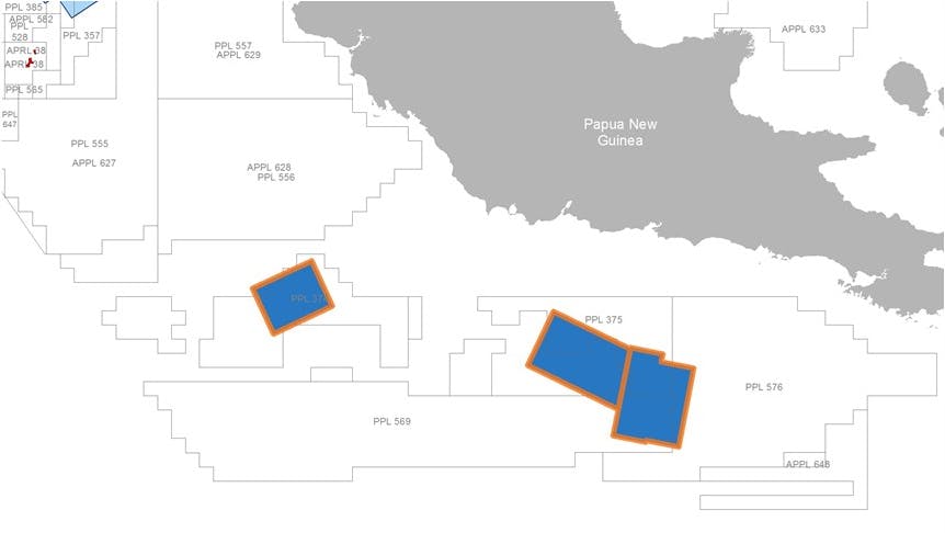 Areas covered by the Panimaut 3D survey.