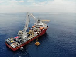 OneSubsea subsea modular injection system being operated from a vessel of opportunity to enable a flexible, streamlined fluid intervention offshore Malaysia.