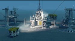 Full remote subsea welding spread. Full remote subsea welding spread.