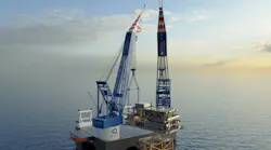 Illustration of the semisubmersible crane vessel OOS Zeelandia.
