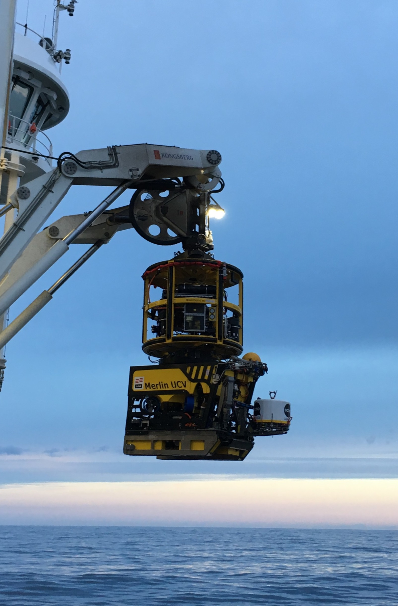 The ROV holding the gWatch instrumentation, ready for immersion during the Ormen Lange gravimetry survey in 2018.