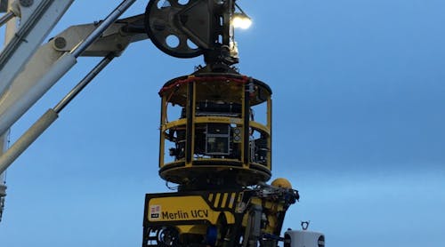 The ROV holding the gWatch instrumentation, ready for immersion during the Ormen Lange gravimetry survey in 2018.