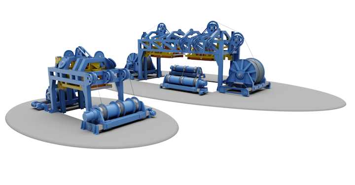 The new launch and recovery system, in single and dual configurations.