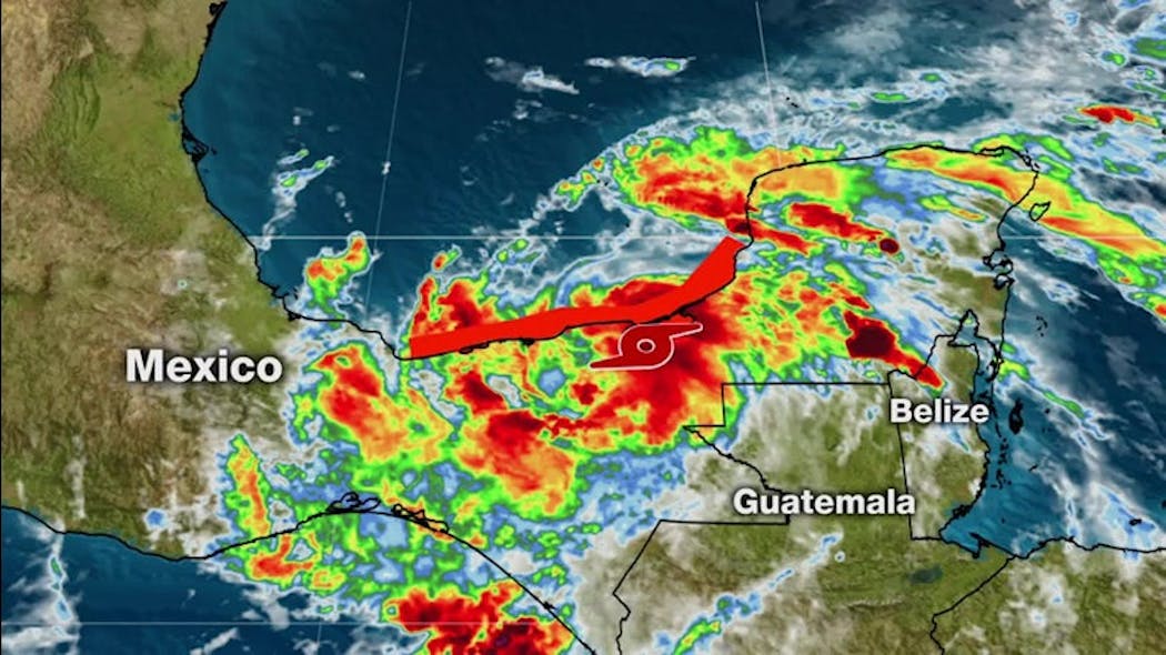 Tropical Storm Cristobal Overnight