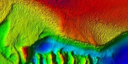 Bathymetry Showing A Possible Erosional Surface With A Hard Rugged Seabed