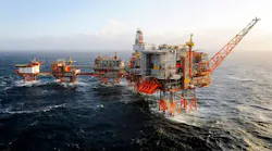 The Valhall complex in the North Sea.
