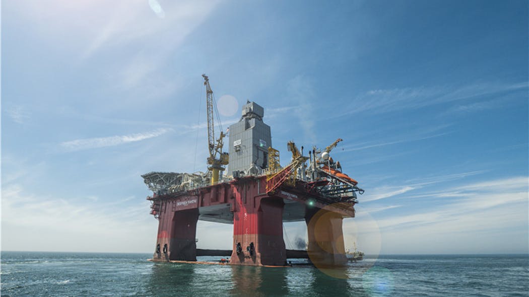 Odfjell Drilling&rsquo;s semisubmersible Deepsea Yantai.