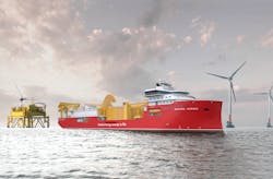 The company&rsquo;s new cable laying vessel Aurora will install the export cables at the Seagreen wind farm offshore Scotland.