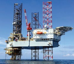 The jackup drilling rig Valaris 115. The jackup drilling rig Valaris 115.