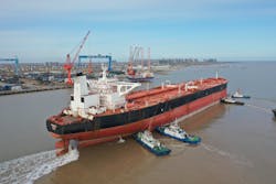 Yinson is converting the vessel - a crude oil tanker built in 2002 - for a new 25-year lifespan as an FPSO on Petrobras’ Marlim 2 oil field in the Campos basin offshore Brazil. Yinson is converting the vessel - a crude oil tanker built in 2002 - for a new 25-year lifespan as an FPSO on Petrobras’ Marlim 2 oil field in the Campos basin offshore Brazil.
