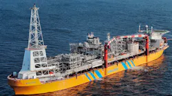 The FPSO Bleo Holm is positioned over the Ross field in block 13/28a in the UK central North Sea.