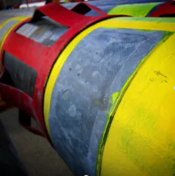 Installation of the Slimstop bonded composite stop collar.