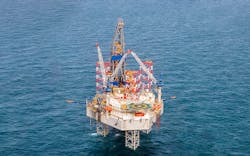 The jackup drilling rig Noble Houston Colbert. The jackup drilling rig Noble Houston Colbert.