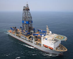 The Noble Bob Douglas drillship. The Noble Bob Douglas drillship.