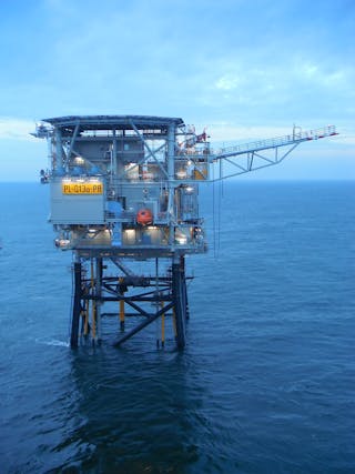 The Q13a platform in the Dutch North Sea.