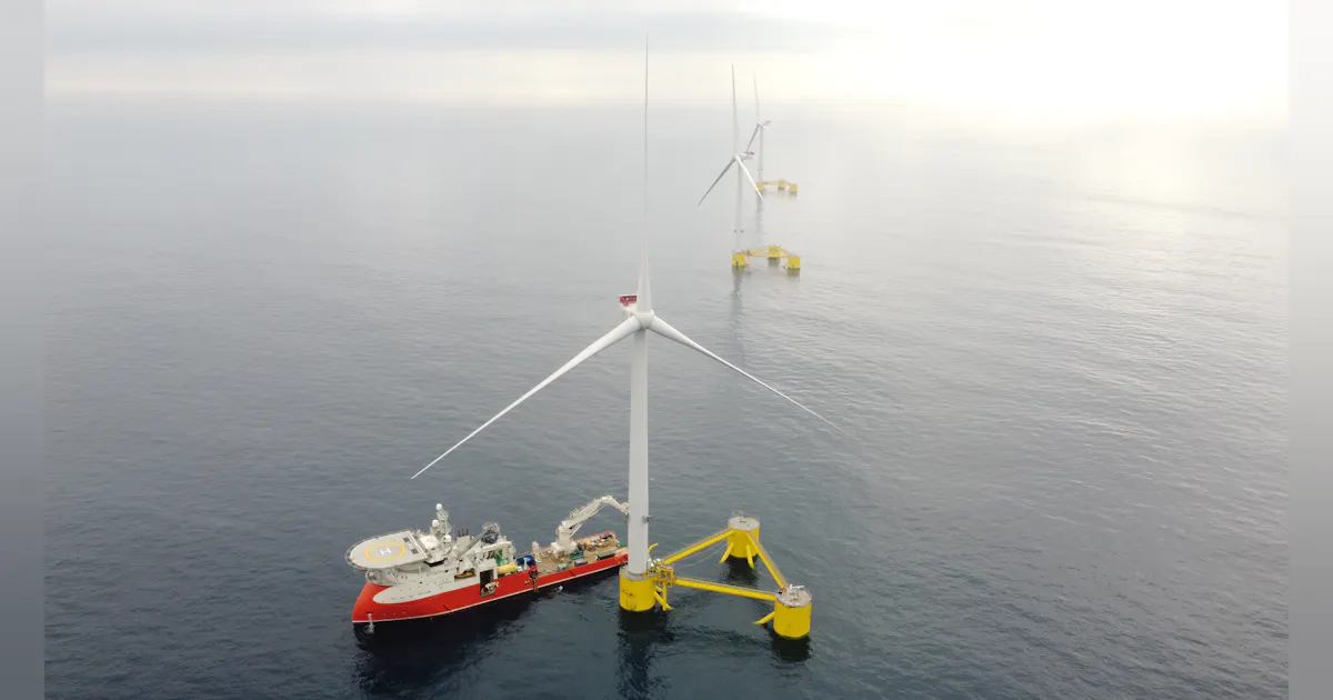 Final WindFloat Atlantic platform hooked up offshore Portugal ...
