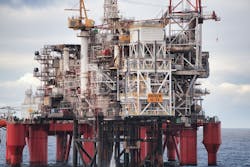 The Andrew platform in the UK central North Sea. The Andrew platform in the UK central North Sea.