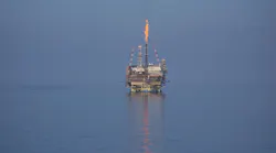 The Bouri field DP4 platform offshore Libya. The Bouri field DP4 platform offshore Libya.