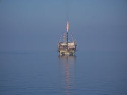 The Bouri field DP4 platform offshore Libya.