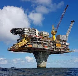 The Draugen platform in the Norwegian Sea. The Draugen platform in the Norwegian Sea.