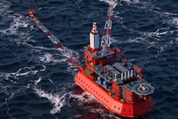 Model of an ice-resistant platform. Model of an ice-resistant platform.