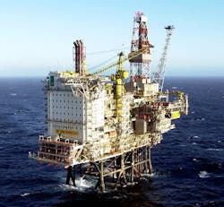 The Gyda platform in the southern Norwegian North Sea. The Gyda platform in the southern Norwegian North Sea.