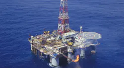 The semisubmersible production platform P-15.
