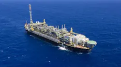 The FPSO P-74 operates at the Búzios field in the presalt Santos basin offshore Brazil.