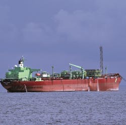 The FPSO Sendje Berge operates at the Okwori field offshore Nigeria.