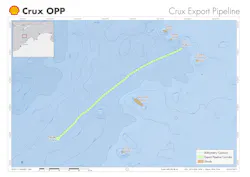 Shell proposes a tieback of the Crux field’s gas to the Prelude FLNG vessel.