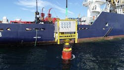 RLWI subsea equipment in the foreground, with downlines in the background.
