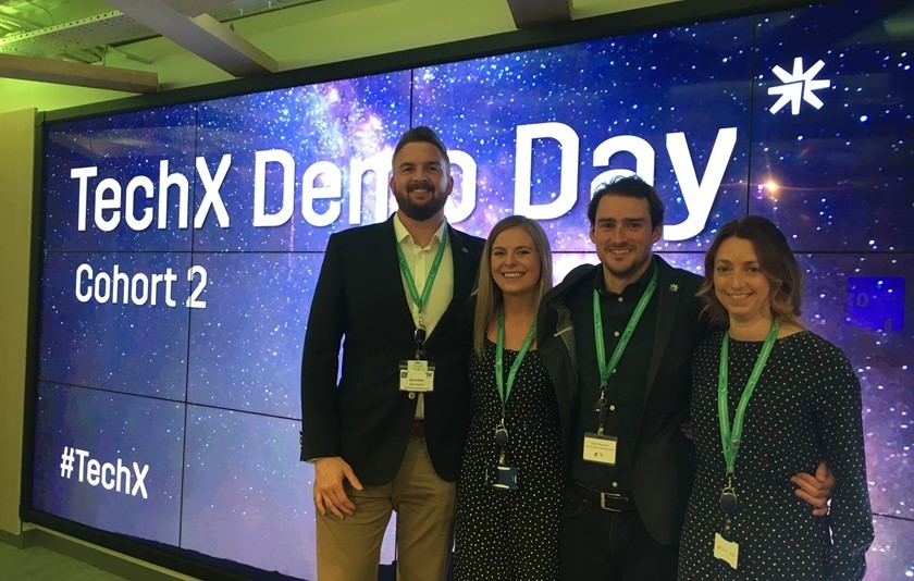 The OGTC&rsquo;s TechX delivery team (L-R - David Millar -TechX Director, Mariah Forbes - TechX Delivery Coordinator, Stuart MacKinven - TechX Delivery Manager and Natalie Lucey - TechX Delivery Lead).