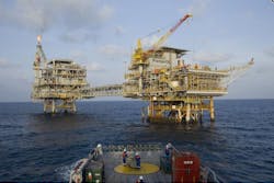 The Anoa platform offshore Indonesia. The Anoa platform offshore Indonesia.