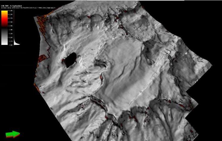 The Beehive prospect from recent 3D seismic survey.