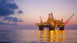 The Thunder Horse platform in the Gulf of Mexico. The Thunder Horse platform in the Gulf of Mexico.