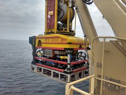 Fugro&rsquo;s FCV work class ROV system currently onboard RSV UP Pearl in Brazil. The company will mobilize five similar work class ROVs as part of three new long-term contracts supporting Petrobras in Brazil.