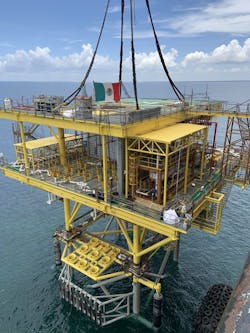 The Yaxche-C platform offshore Mexico.