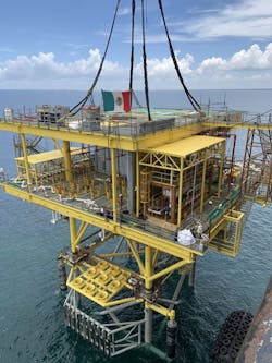 The Yaxche-C platform offshore Mexico. The Yaxche-C platform offshore Mexico.