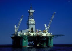 The semisubmersible Leiv Eiriksson. The semisubmersible Leiv Eiriksson.