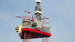 The jackup drilling rig Maersk Integrator. The jackup drilling rig Maersk Integrator.