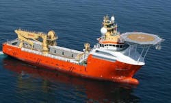 The construction support vessel Normand Baltic. The construction support vessel Normand Baltic.