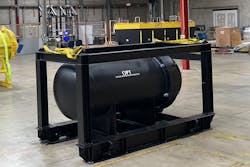 The Subsea Battery solution can be integrated with a PowerBuoy for charging or used for standalone power. The Subsea Battery solution can be integrated with a PowerBuoy for charging or used for standalone power.