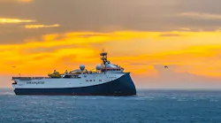 The SW Amundsen is conducting the one-month program in the UK northern North Sea.