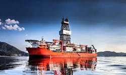 The drillship West Tellus. The drillship West Tellus.