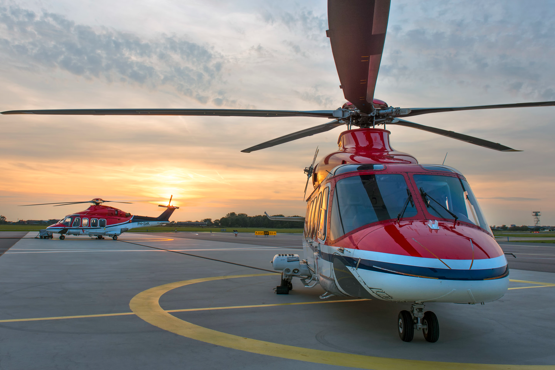 An AW139 helicopter.