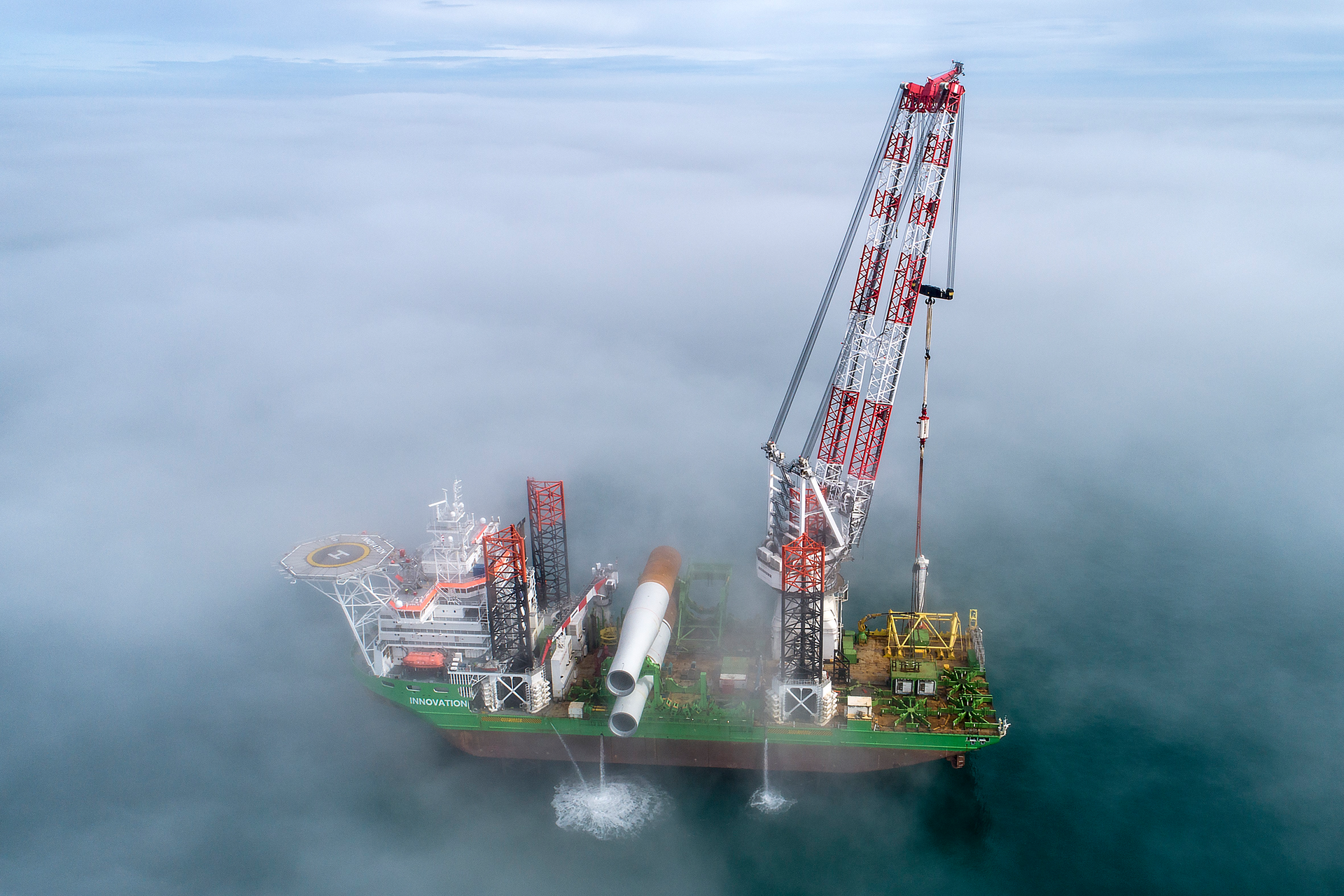 The jackup installation vessel Innovation.