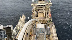 The Deep Energy installing the subsea production pipeline for the Fenja field in the Norwegian North Sea.