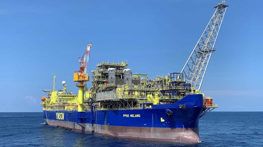 The FPSO Helang operates at the Layang field offshore Sarawak.