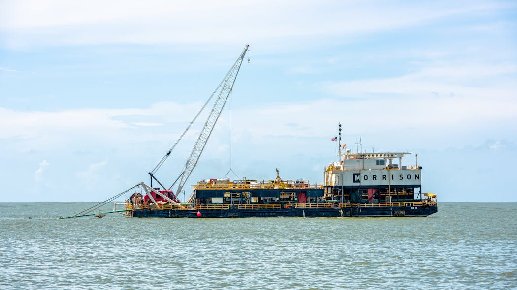 The pipeline lay barge CM-15.